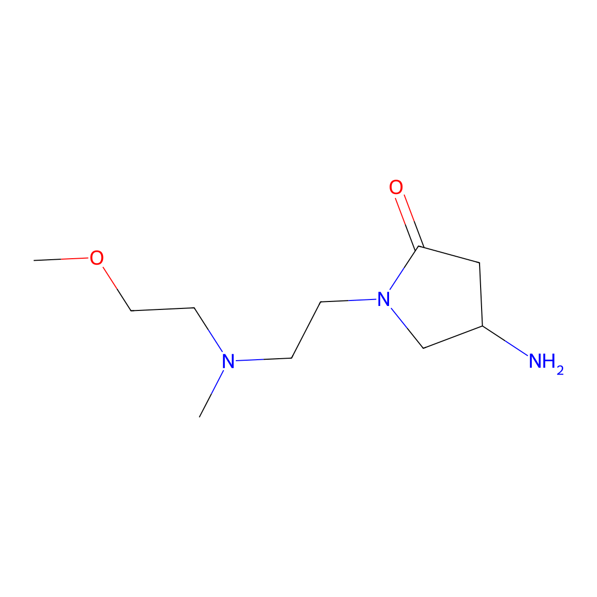 4-Amino-1-{2-[(2-methoxyethyl)(methyl)amino]ethyl}pyrrolidin-2-one molecular structure, CAS 1339652-61-7