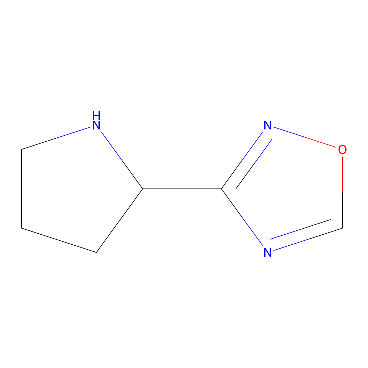 3-(Pyrrolidin-2-yl)-1,2,4-oxadiazole molecular structure, CAS 1339653-60-9