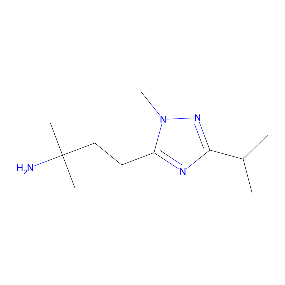 4-(3-Isopropyl-1-methyl-1h-1,2,4-triazol-5-yl)-2-methylbutan-2-amine molecular structure, CAS 1339654-24-8