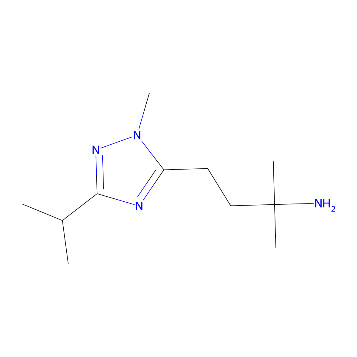 4-(3-Isopropyl-1-methyl-1h-1,2,4-triazol-5-yl)-2-methylbutan-2-amine molecular structure, CAS 1339654-24-8