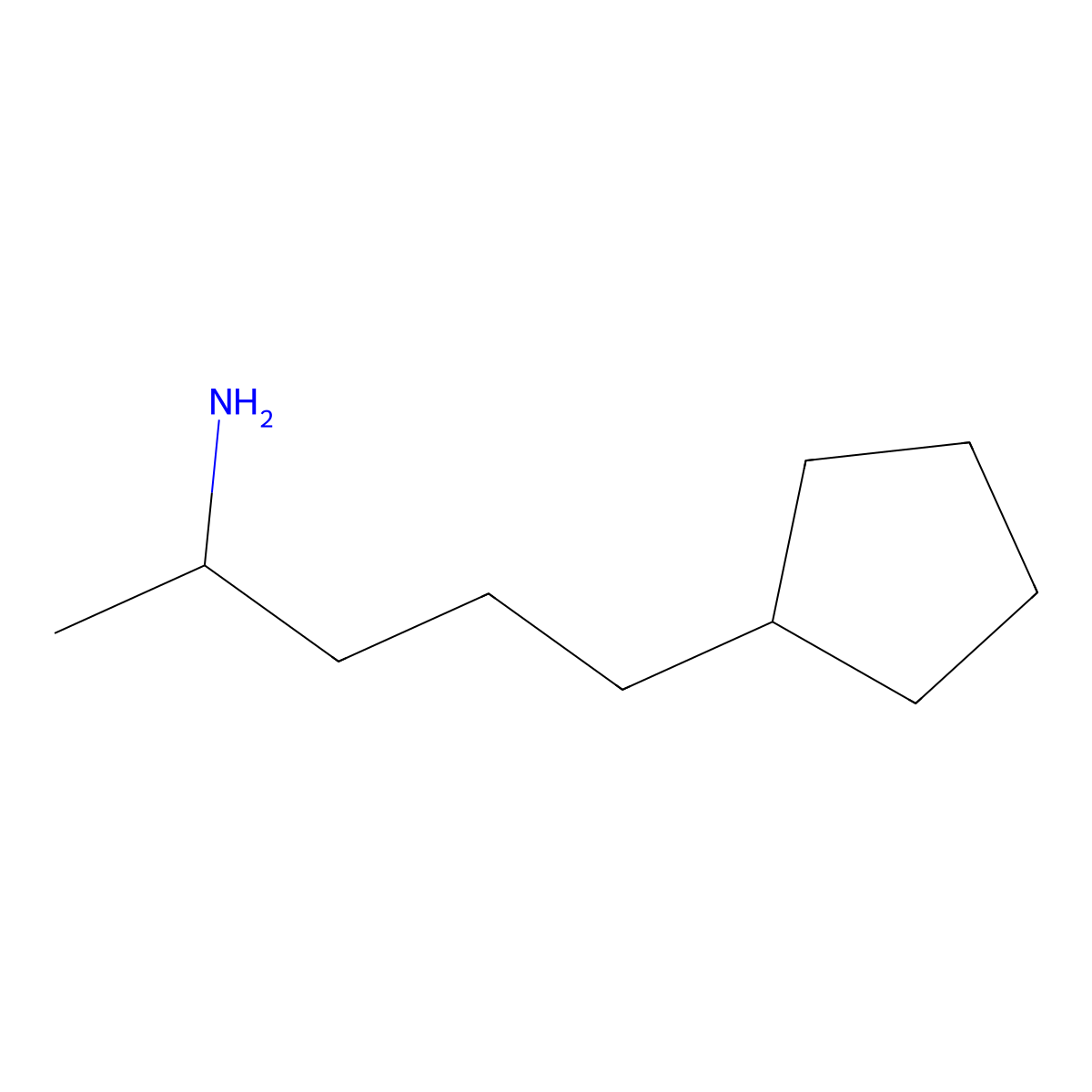 5-Cyclopentylpentan-2-amine molecular structure, CAS 1339657-36-1