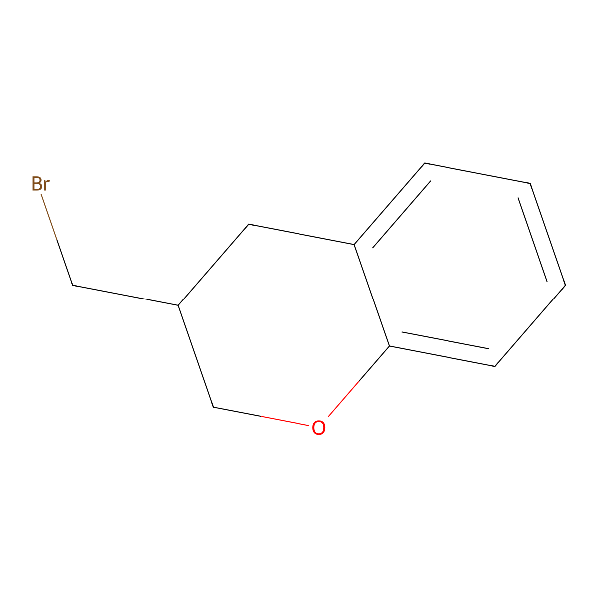 3-(bromomethyl)-3,4-dihydro-2H-1-benzopyran molecular structure, CAS 1339658-58-0