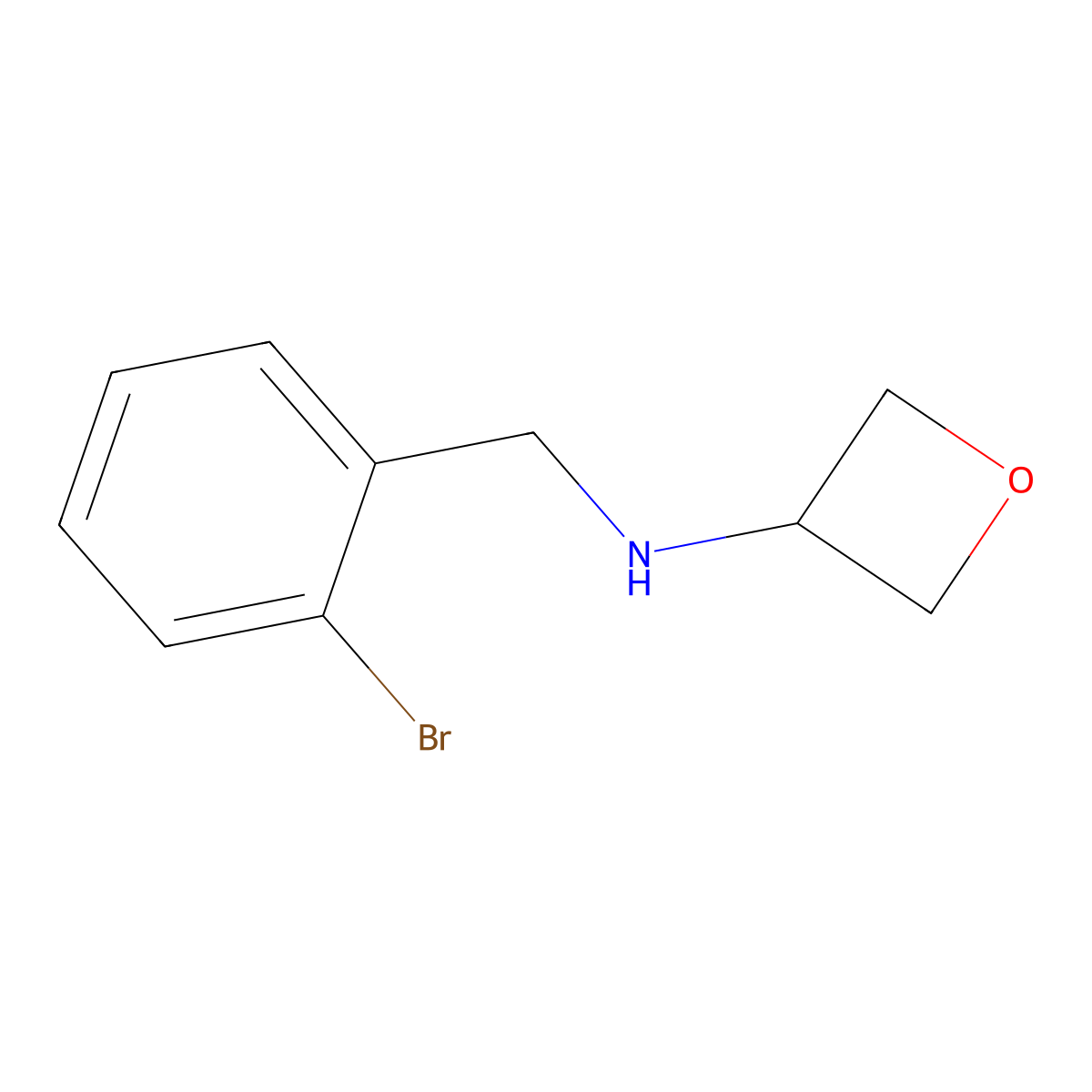 N-(2-Bromobenzyl)oxetan-3-amine molecular structure, CAS 1339664-40-2