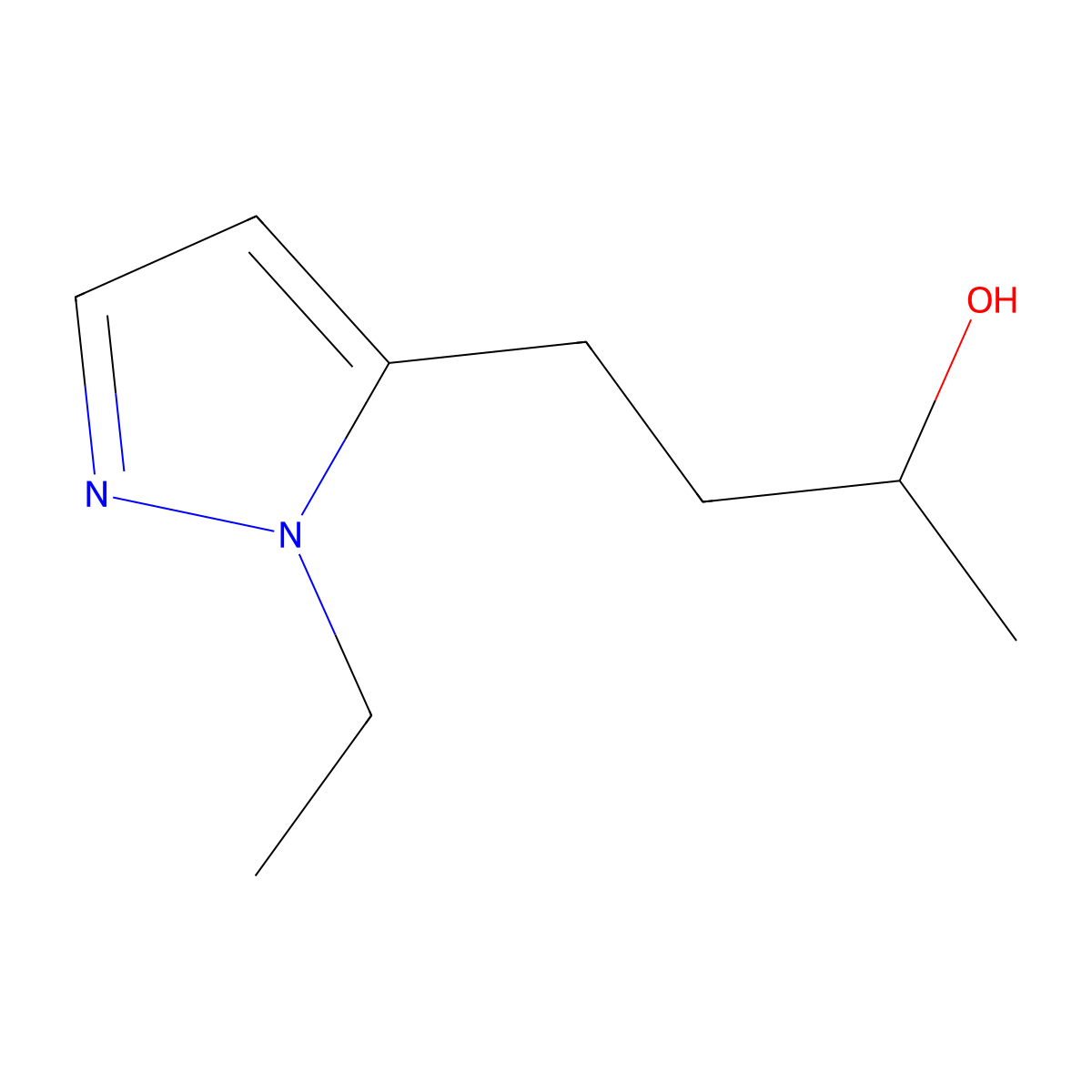 4-(1-Ethyl-1h-pyrazol-5-yl)butan-2-ol molecular structure, CAS 1339664-60-6