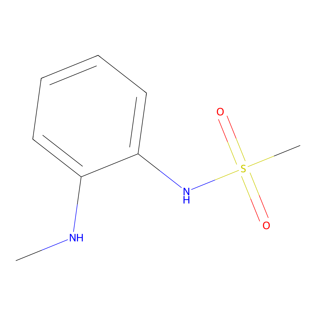 N-(2-(methylamino)phenyl)methanesulfonamide molecular structure, CAS 1339665-15-4
