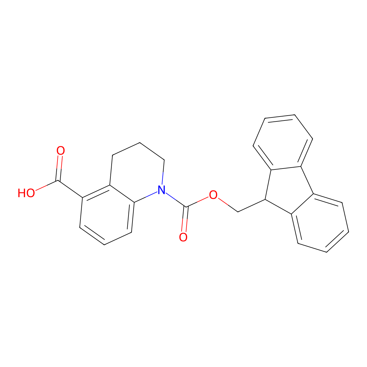 1-{[(9H-fluoren-9-yl)methoxy]carbonyl}-1,2,3,4-tetrahydroquinoline-5-carboxylic acid molecular structure, CAS 1339667-82-1