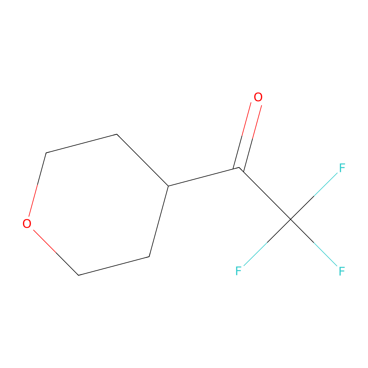 2,2,2-Trifluoro-1-(oxan-4-yl)ethan-1-one molecular structure, CAS 1339671-20-3