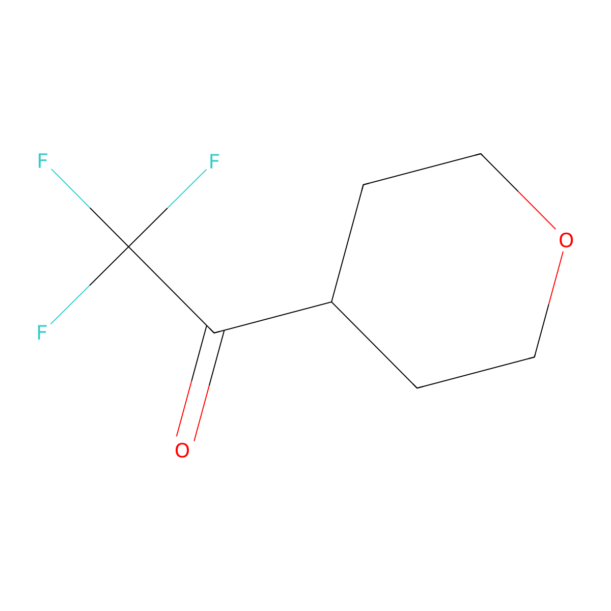 2,2,2-Trifluoro-1-(oxan-4-yl)ethan-1-one molecular structure, CAS 1339671-20-3