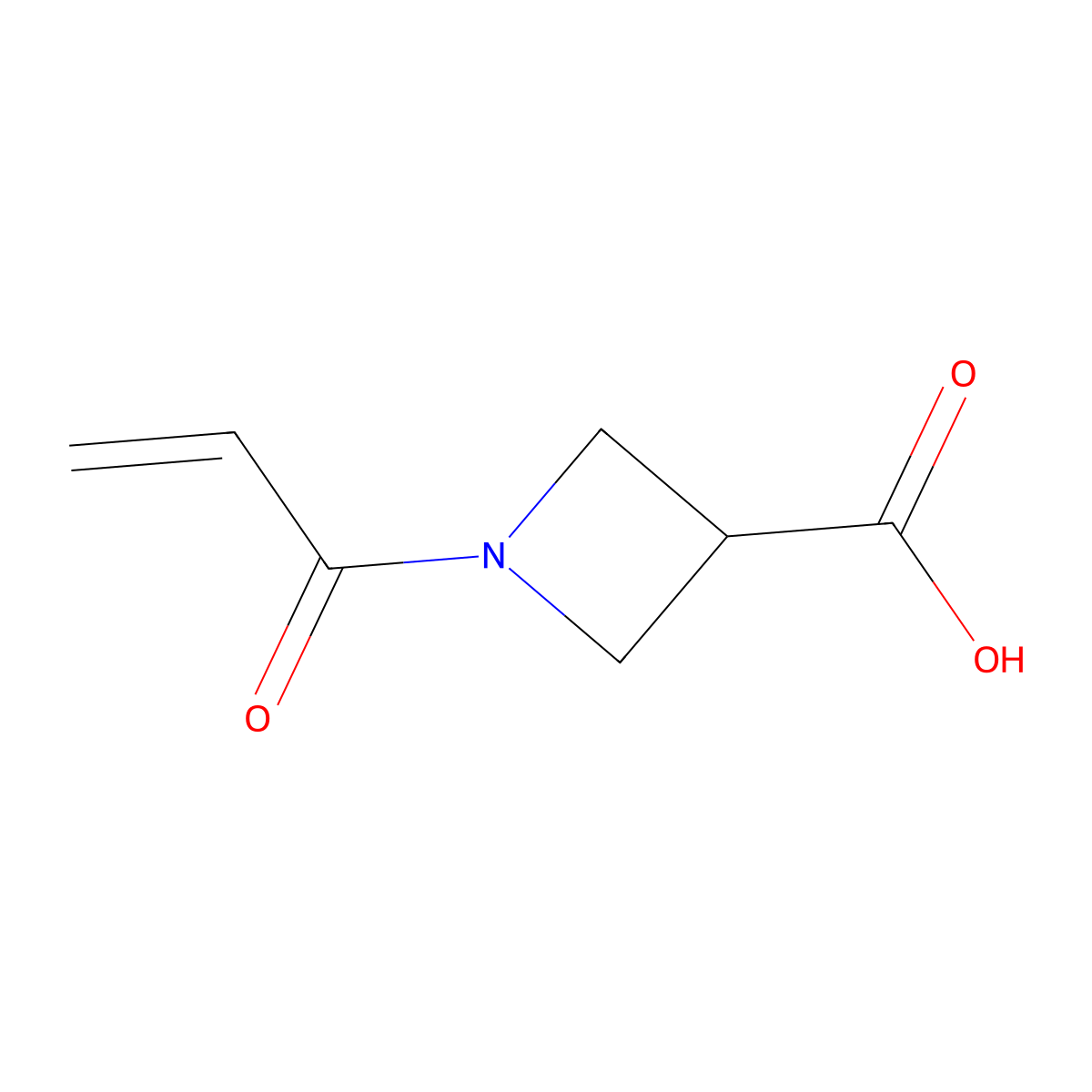 1-(Prop-2-enoyl)azetidine-3-carboxylic acid molecular structure, CAS 1339672-48-8