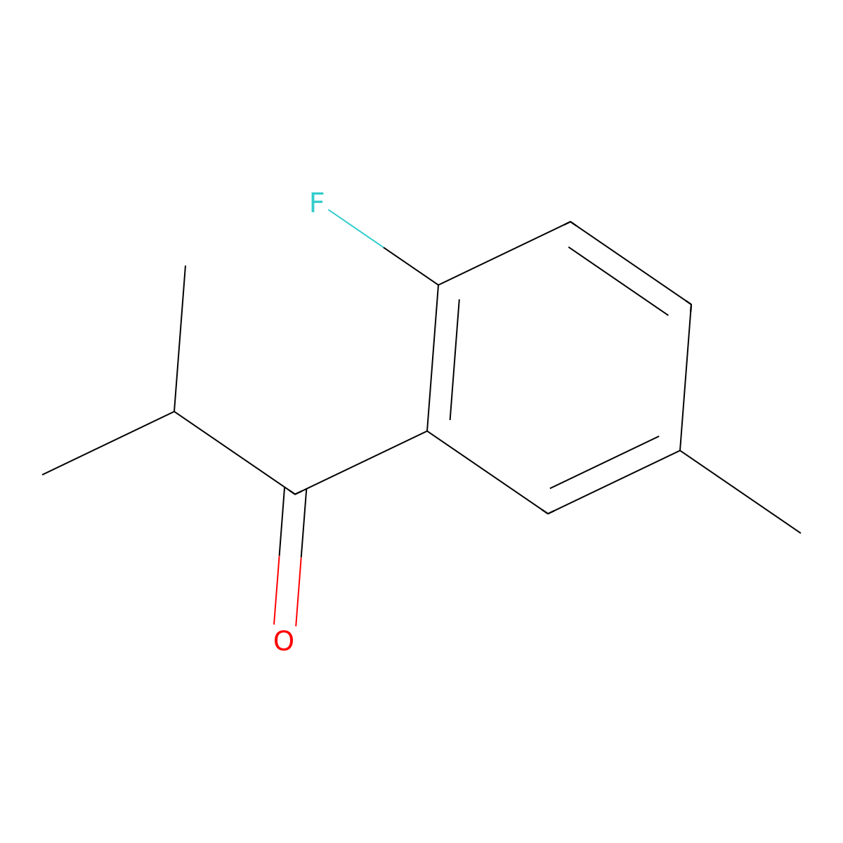1-(2-Fluoro-5-methylphenyl)-2-methyl-1-propanone molecular structure, CAS 1339672-82-0