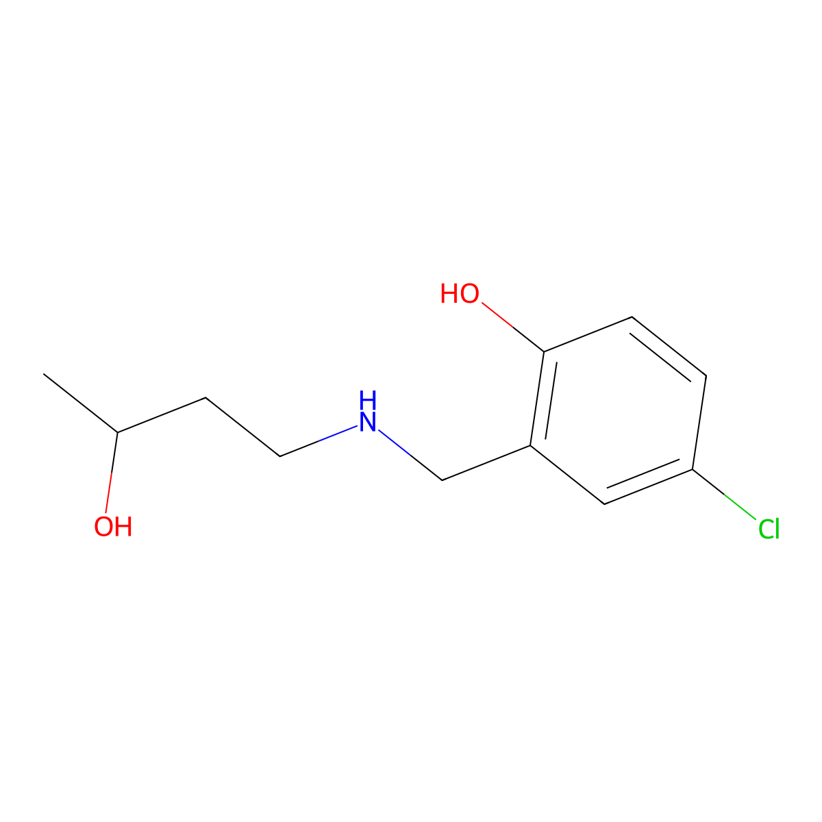 4-Chloro-2-{[(3-hydroxybutyl)amino]methyl}phenol molecular structure, CAS 1339675-31-8