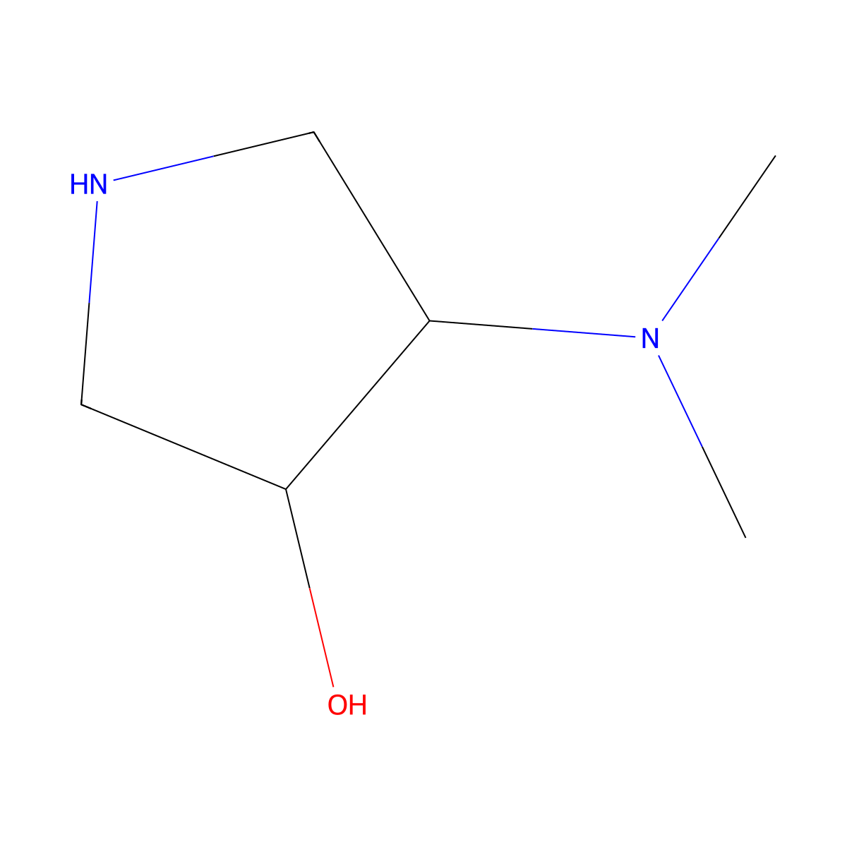 4-(Dimethylamino)pyrrolidin-3-ol molecular structure, CAS 1339675-69-2