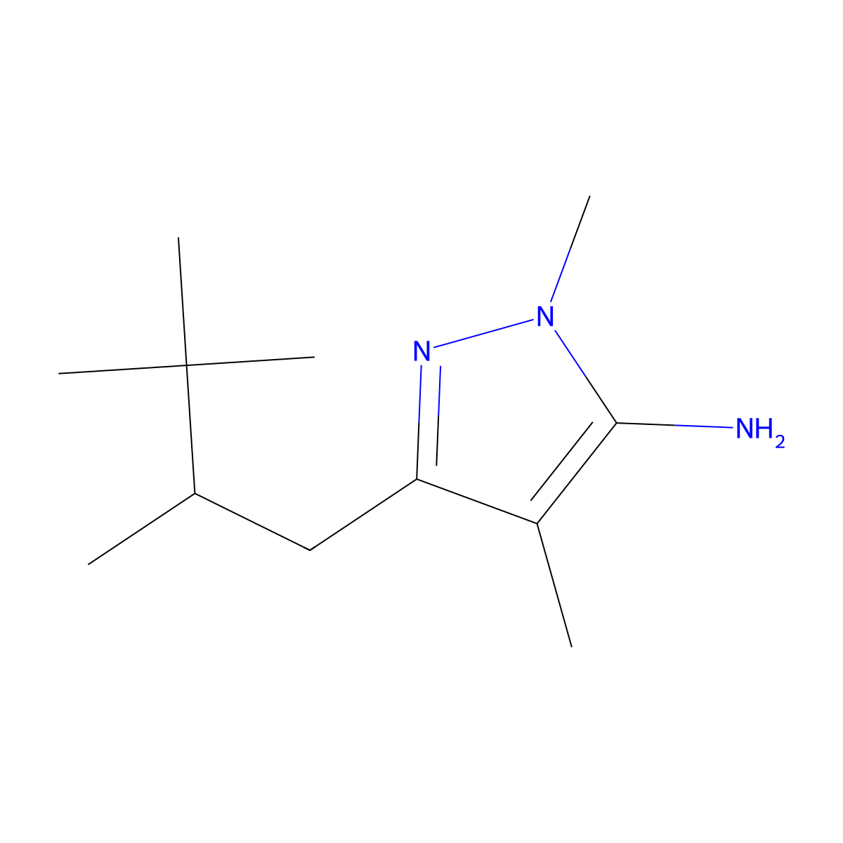 1,4-Dimethyl-3-(2,3,3-trimethylbutyl)-1h-pyrazol-5-amine molecular structure, CAS 1339677-25-6