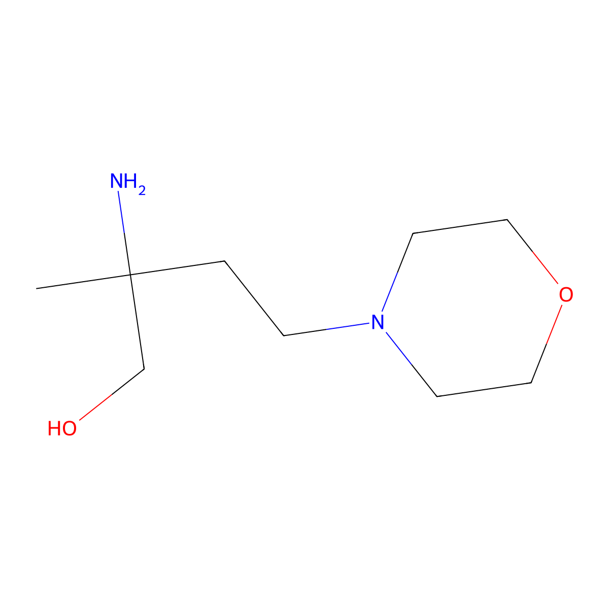 2-Amino-2-methyl-4-morpholinobutan-1-ol molecular structure, CAS 1339677-40-5