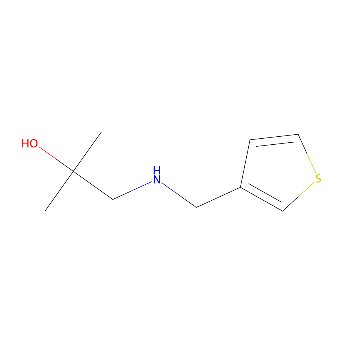 2-Methyl-1-((thiophen-3-ylmethyl)amino)propan-2-ol molecular structure, CAS 1339678-31-7