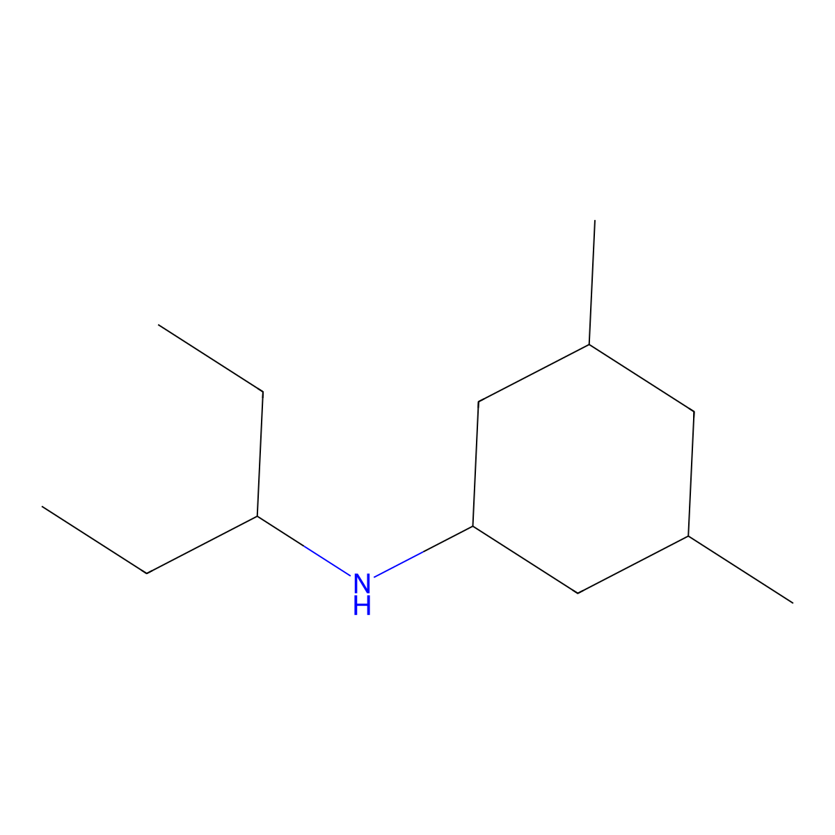 3,5-Dimethyl-N-(pentan-3-yl)cyclohexan-1-amine molecular structure, CAS 1339679-13-8
