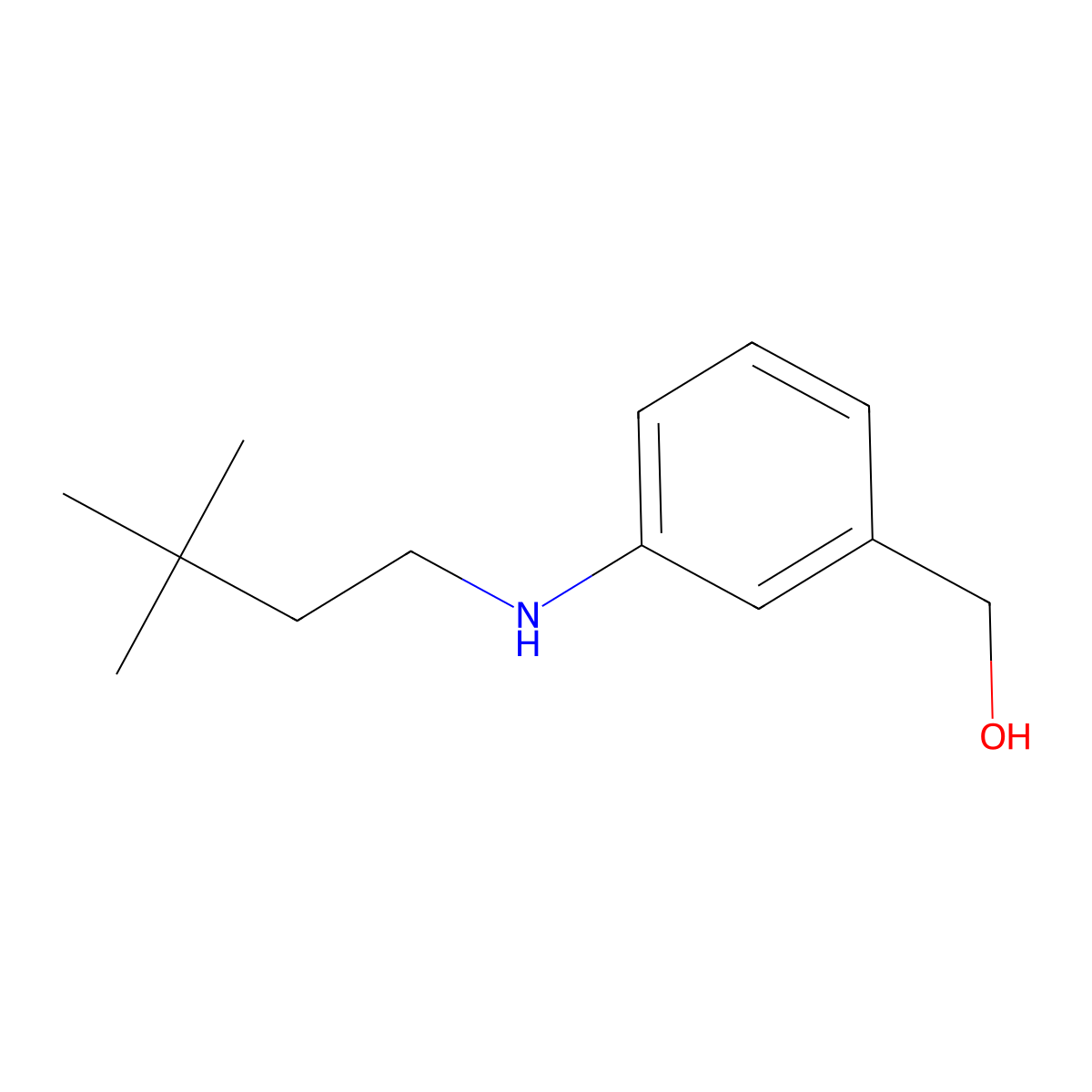 (3-((3,3-Dimethylbutyl)amino)phenyl)methanol molecular structure, CAS 1339681-94-5