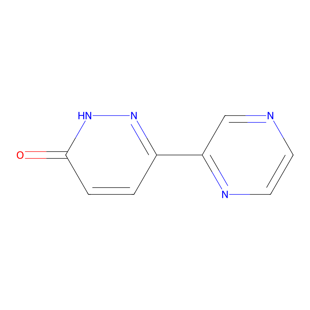 6-(Pyrazin-2-yl)-2,3-dihydropyridazin-3-one molecular structure, CAS 1339686-15-5