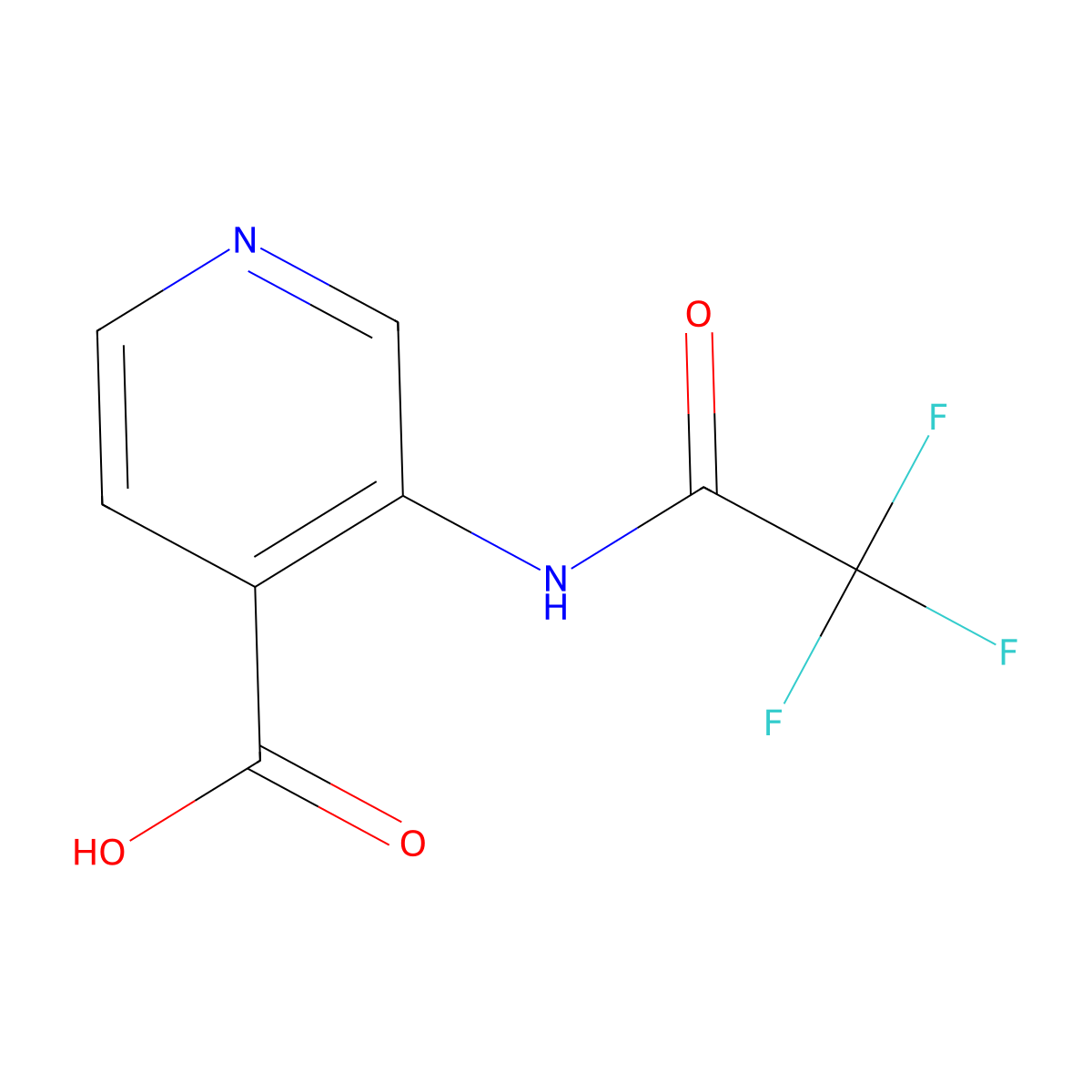 3-(Trifluoroacetamido)pyridine-4-carboxylic acid molecular structure, CAS 1339687-09-0