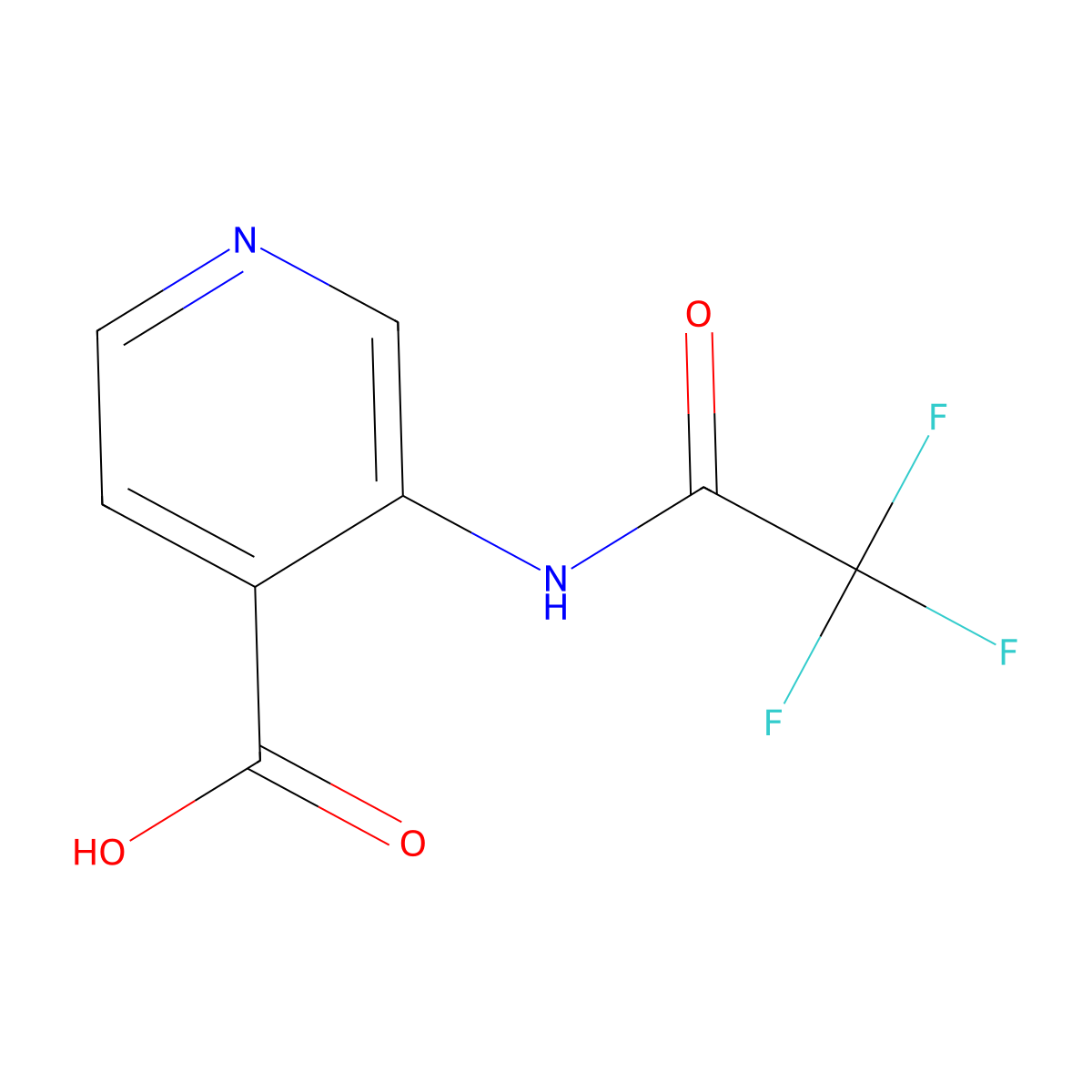 3-(Trifluoroacetamido)pyridine-4-carboxylic acid molecular structure, CAS 1339687-09-0