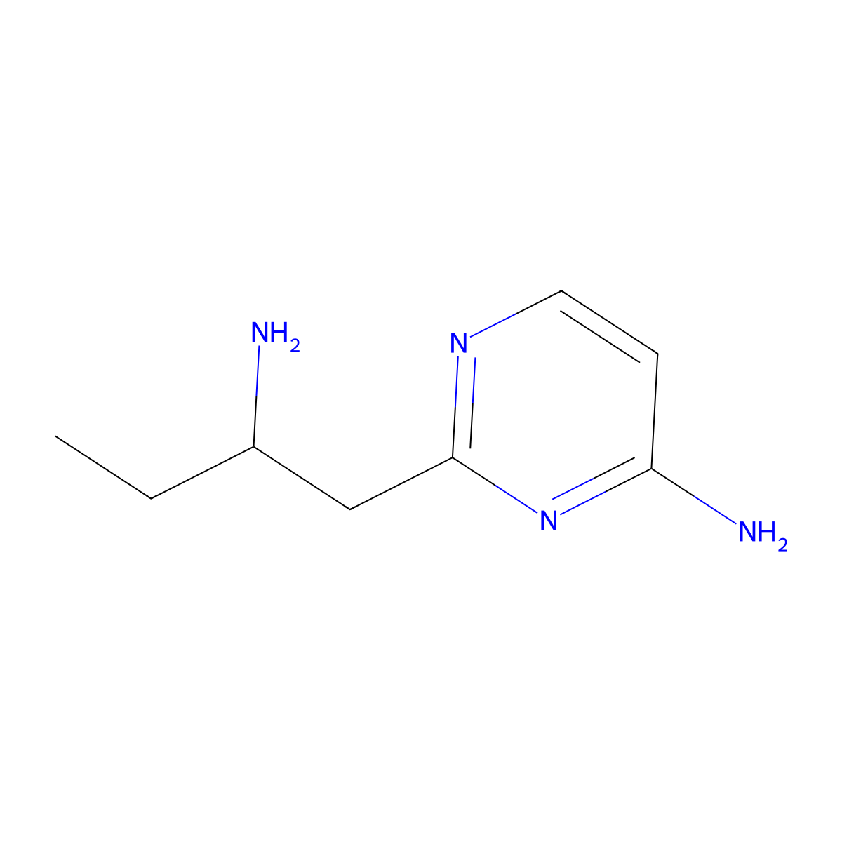 2-(2-Aminobutyl)pyrimidin-4-amine molecular structure, CAS 1339689-14-3