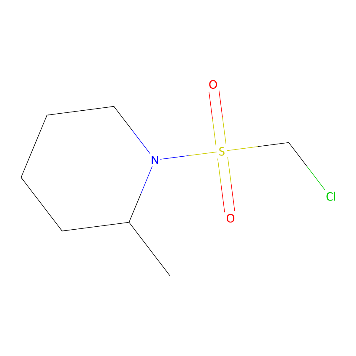 1-Chloromethanesulfonyl-2-methylpiperidine molecular structure, CAS 1339690-17-3