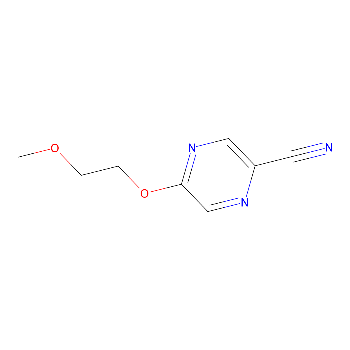 5-(2-Methoxyethoxy)pyrazine-2-carbonitrile molecular structure, CAS 1339691-29-0