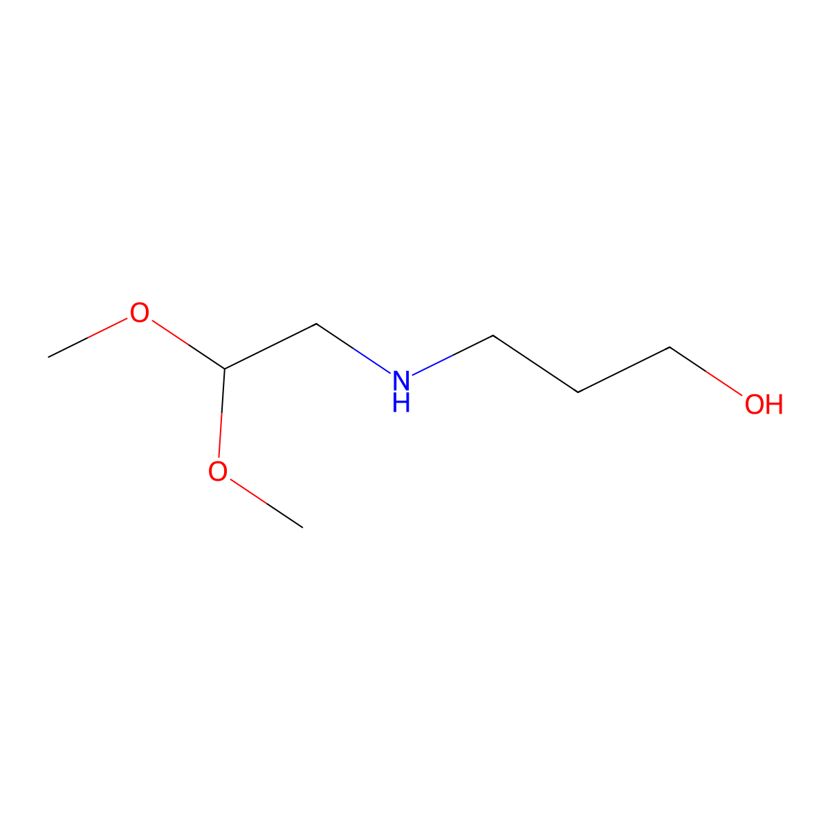 3-[(2,2-Dimethoxyethyl)amino]propan-1-ol molecular structure, CAS 1339694-60-8