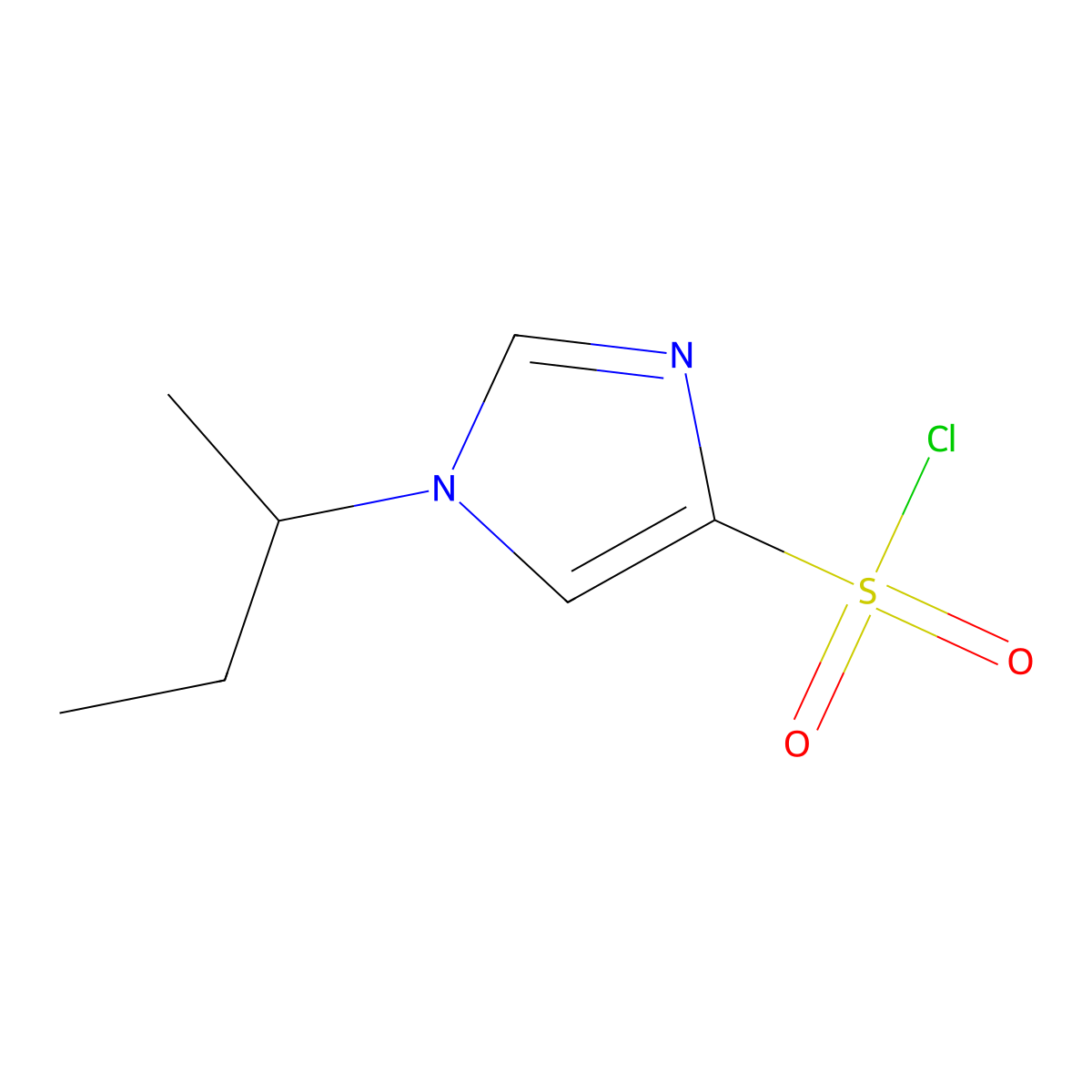 1-(butan-2-yl)-1H-imidazole-4-sulfonyl chloride molecular structure, CAS 1339694-88-0