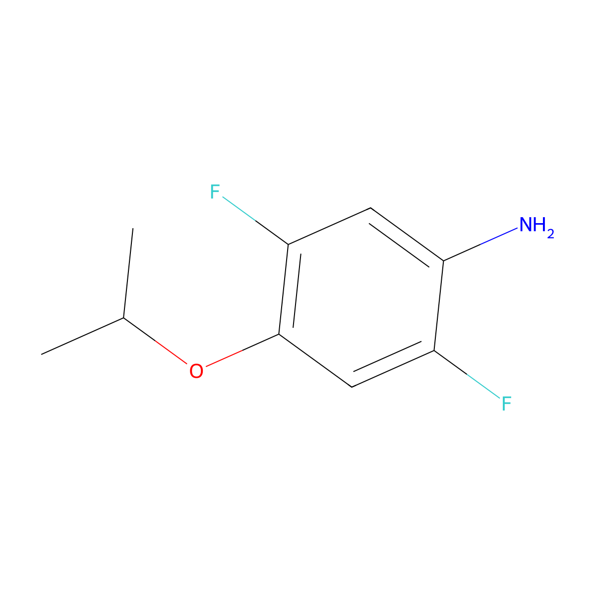 2,5-Difluoro-4-(propan-2-yloxy)aniline molecular structure, CAS 1339697-51-6