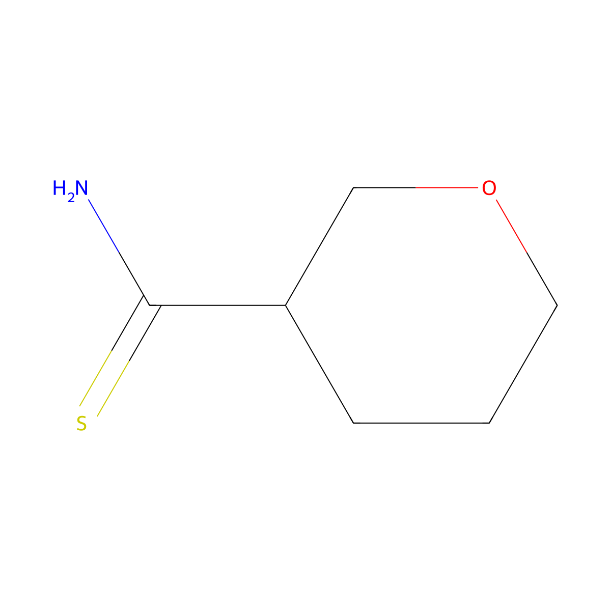 Oxane-3-carbothioamide molecular structure, CAS 1339699-06-7
