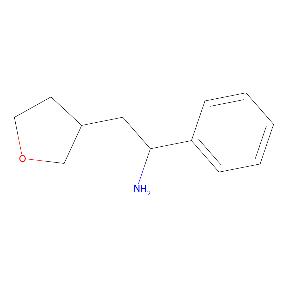 2-(Oxolan-3-yl)-1-phenylethan-1-amine molecular structure, CAS 1339699-57-8