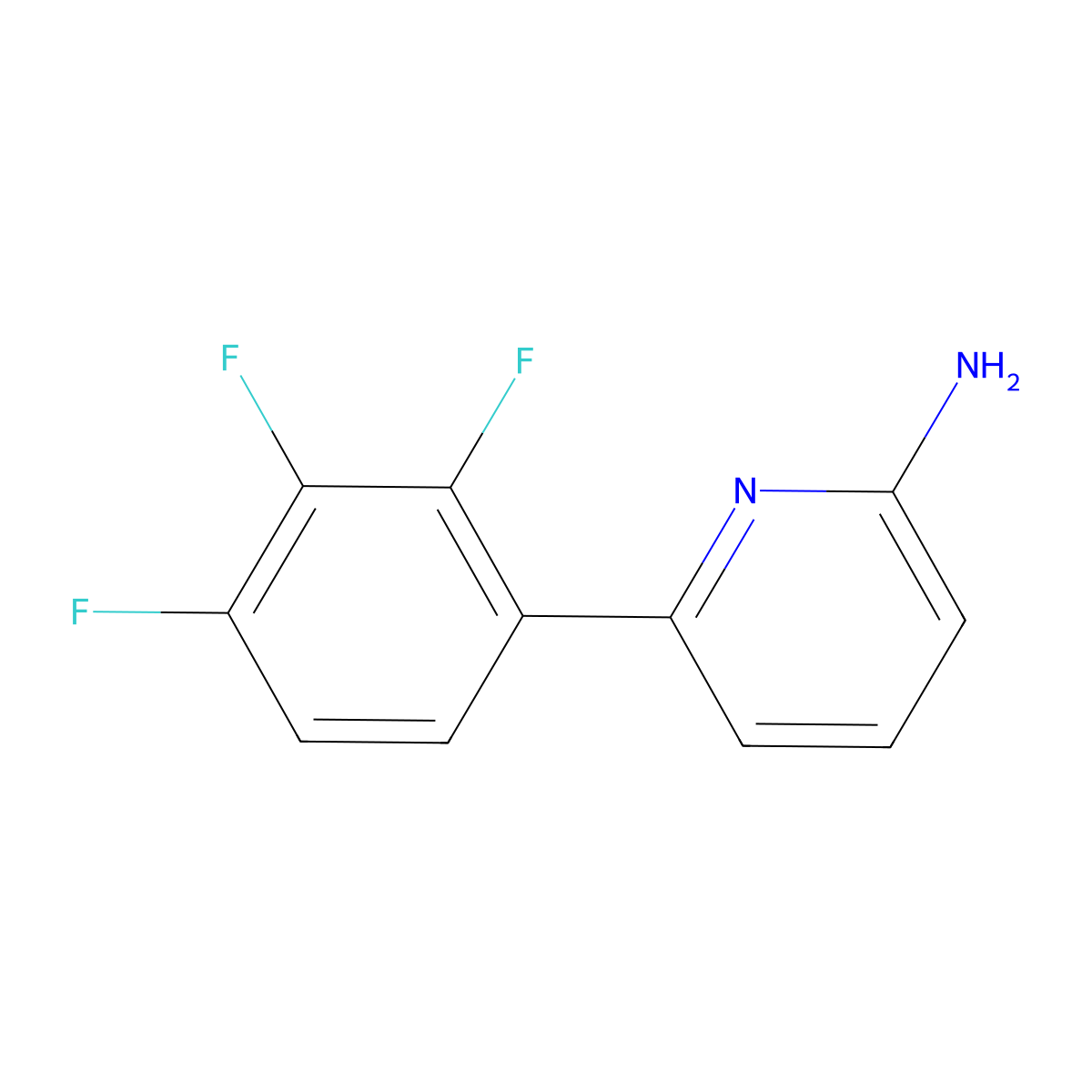 6-(2,3,4-Trifluorophenyl)pyridin-2-amine molecular structure, CAS 1339700-84-3