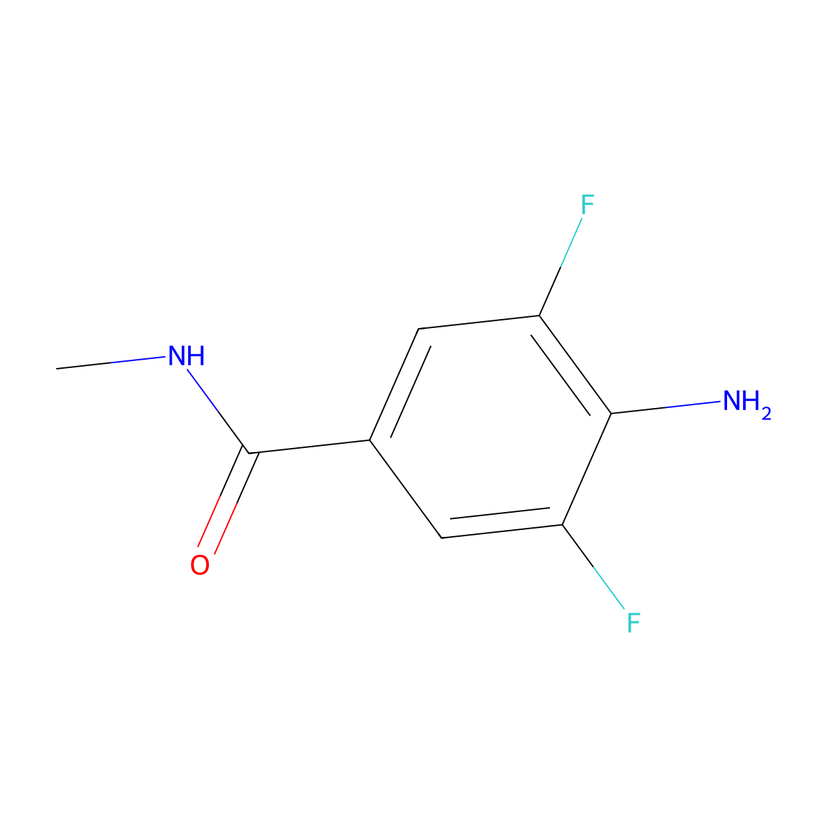 4-amino-3,5-difluoro-N-methylbenzamide molecular structure, CAS 1339700-91-2