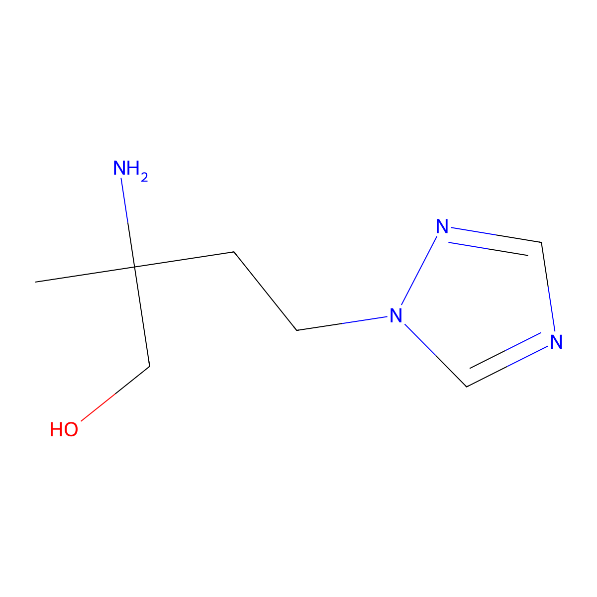 2-Amino-2-methyl-4-(1h-1,2,4-triazol-1-yl)butan-1-ol molecular structure, CAS 1339701-78-8