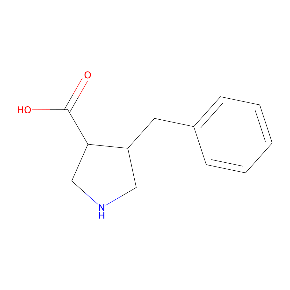 4-Benzylpyrrolidine-3-carboxylic acid molecular structure, CAS 1339702-59-8