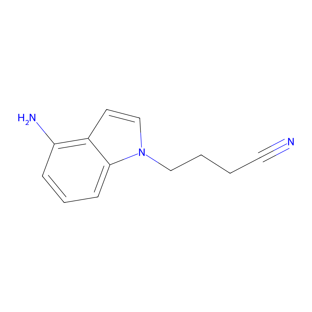 4-(4-Amino-1h-indol-1-yl)butanenitrile molecular structure, CAS 1339704-73-2
