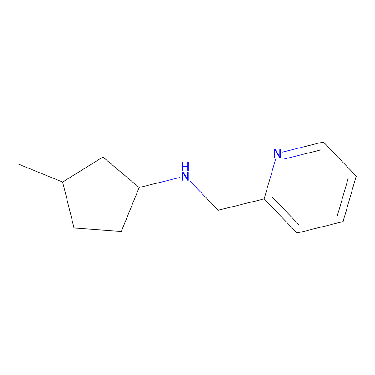 3-methyl-N-(pyridin-2-ylmethyl)cyclopentan-1-amine molecular structure, CAS 1339705-12-2