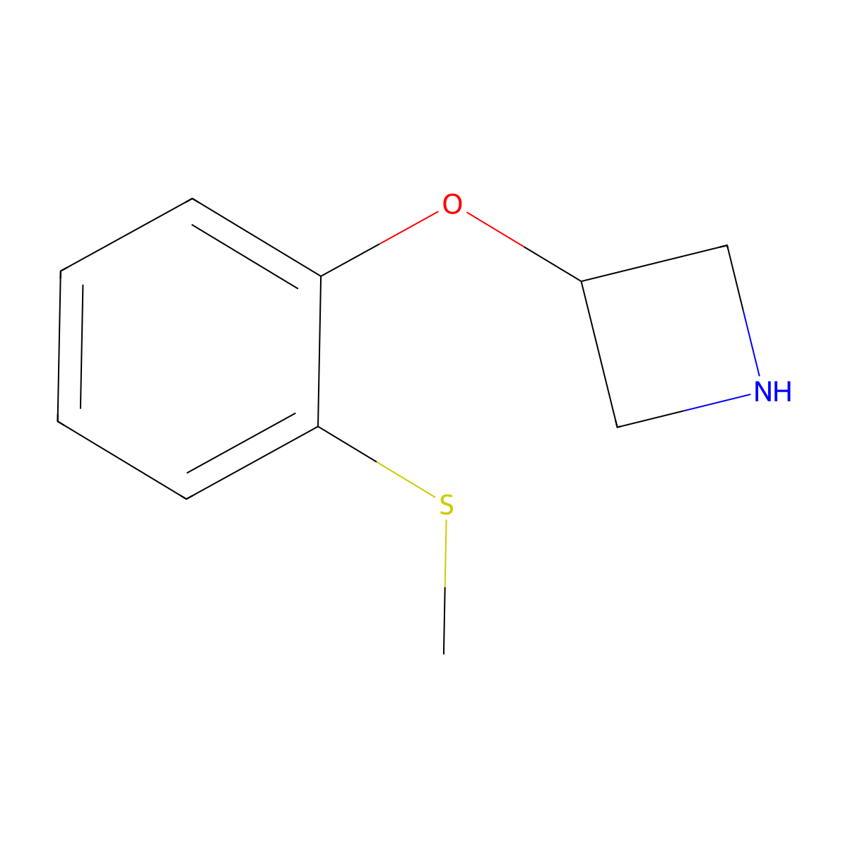 3-[2-(Methylsulfanyl)phenoxy]azetidine molecular structure, CAS 1339707-15-1