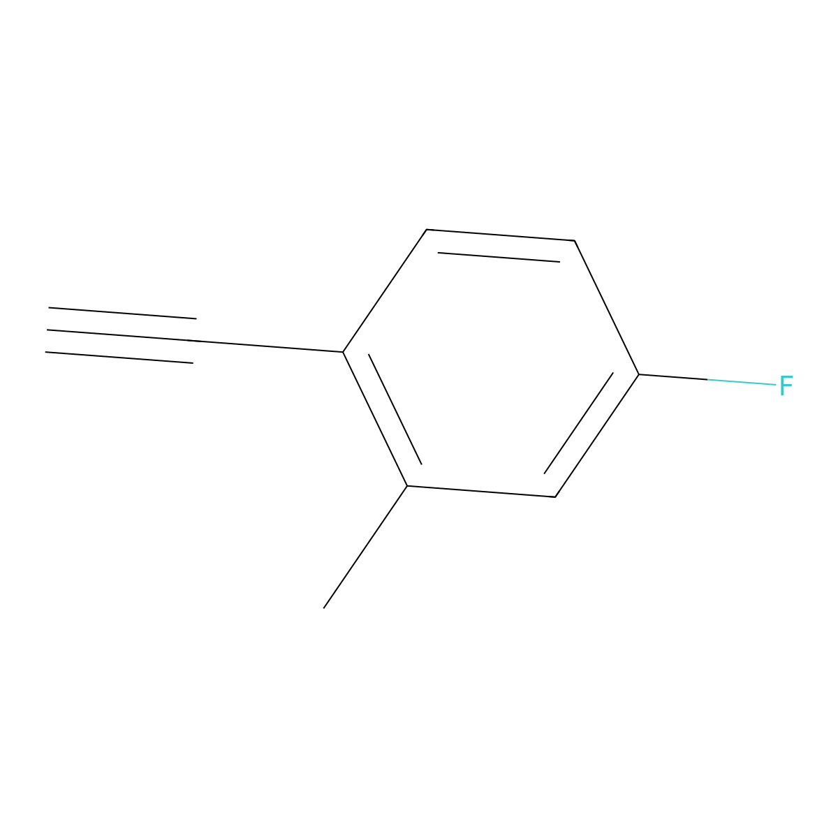 1-Ethynyl-4-fluoro-2-methylbenzene molecular structure, CAS 1339707-20-8