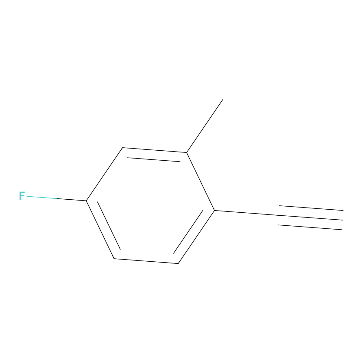 1-Ethynyl-4-fluoro-2-methylbenzene molecular structure, CAS 1339707-20-8