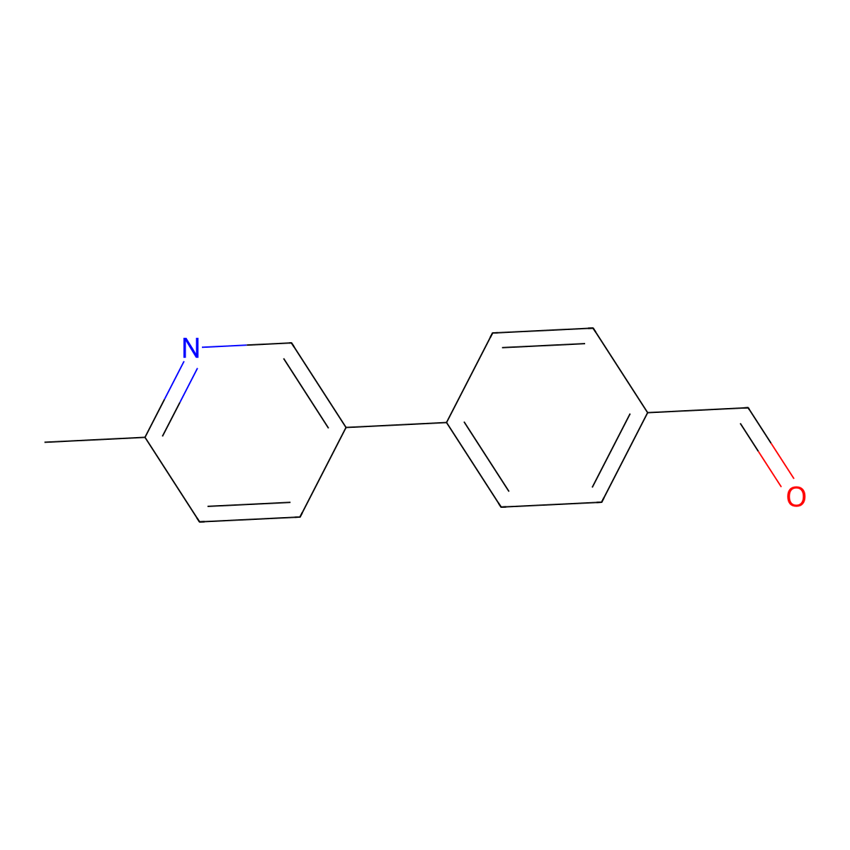 4-(6-Methylpyridin-3-yl)benzaldehyde molecular structure, CAS 1339711-73-7