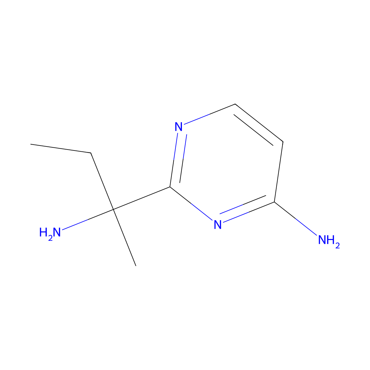 2-(2-Aminobutan-2-yl)pyrimidin-4-amine molecular structure, CAS 1339713-58-4