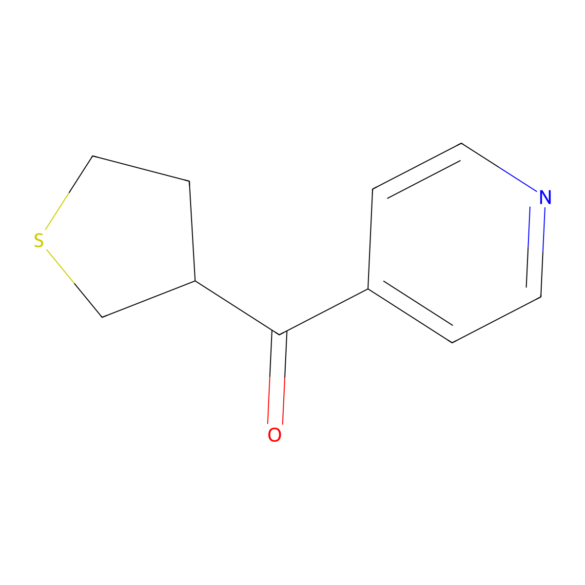 Pyridin-4-yl(tetrahydrothiophen-3-yl)methanone molecular structure, CAS 1339715-63-7