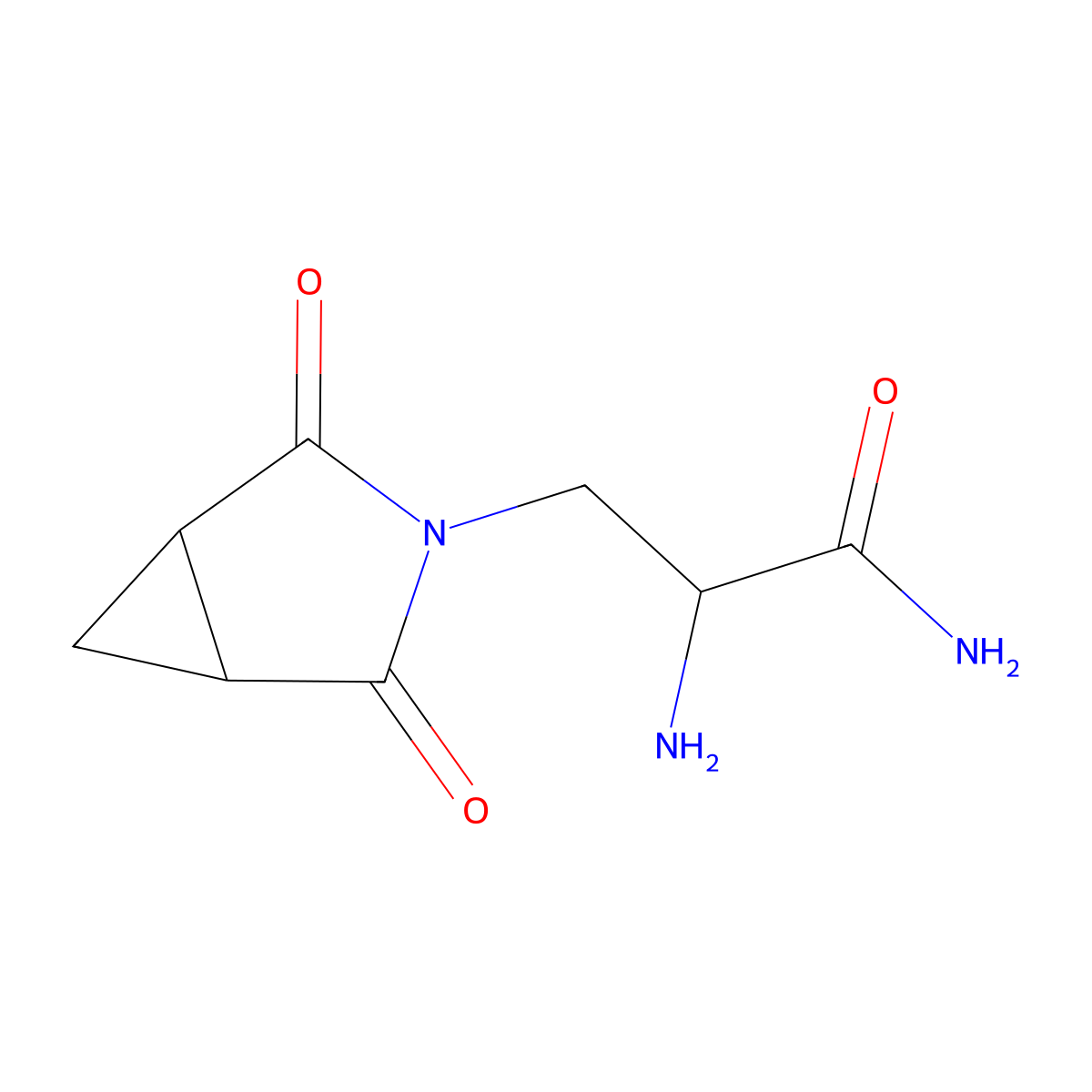 2-Amino-3-{2,4-dioxo-3-azabicyclo[3.1.0]hexan-3-yl}propanamide molecular structure, CAS 1339716-62-9