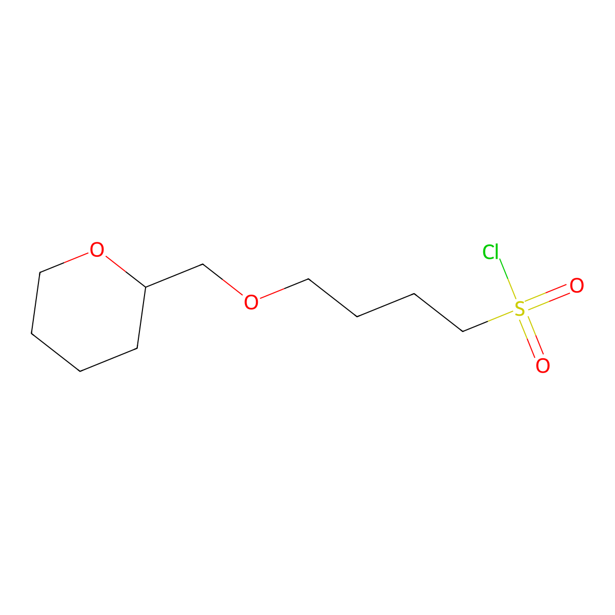 4-[(Oxan-2-yl)methoxy]butane-1-sulfonyl chloride molecular structure, CAS 1339718-90-9