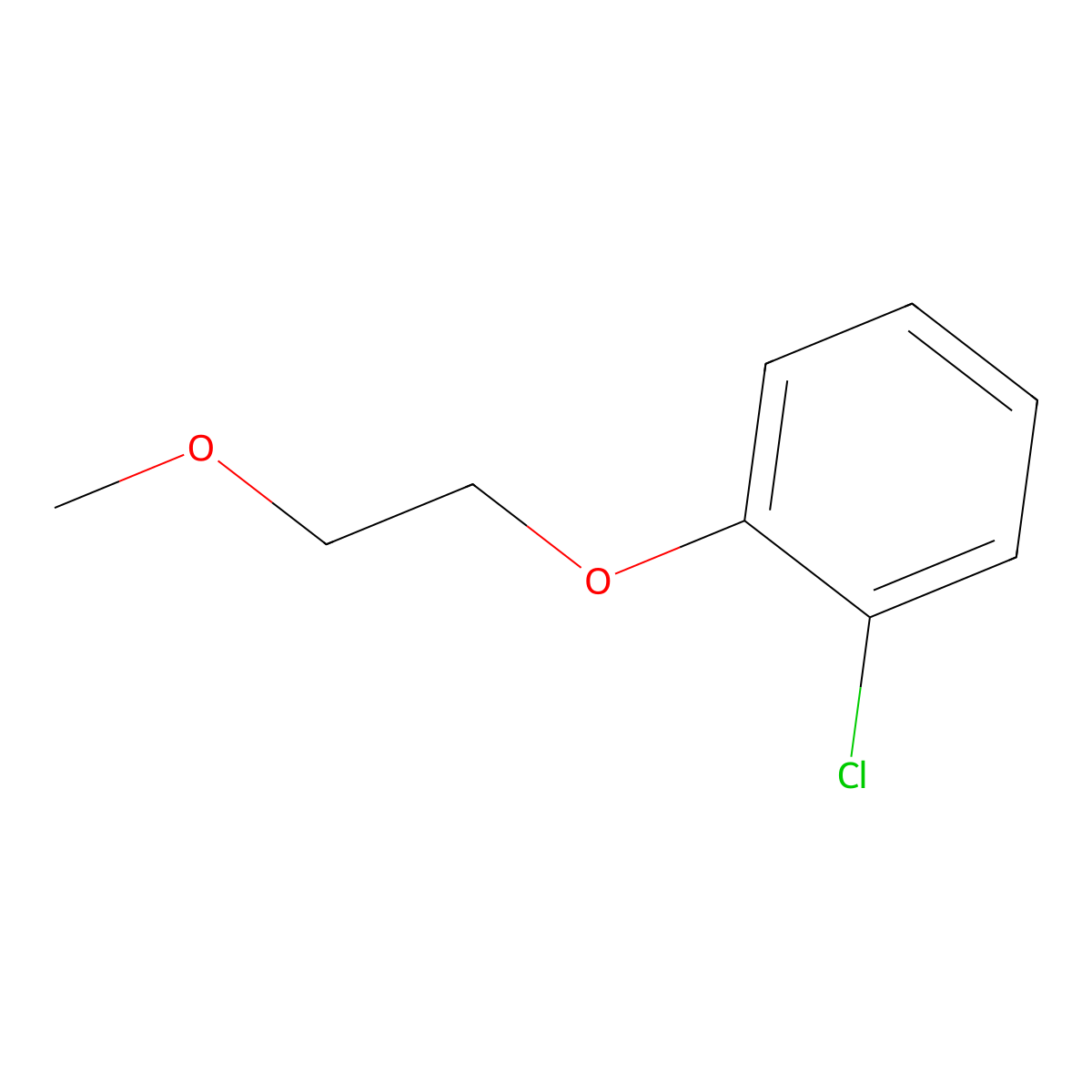 1-Chloro-2-(2-methoxyethoxy)benzene molecular structure, CAS 1339719-75-3