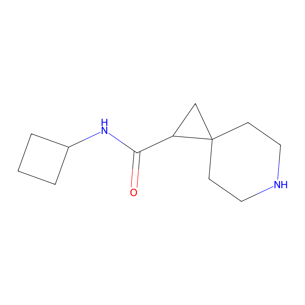 N-Cyclobutyl-6-azaspiro[2.5]octane-1-carboxamide molecular structure, CAS 1339721-00-4