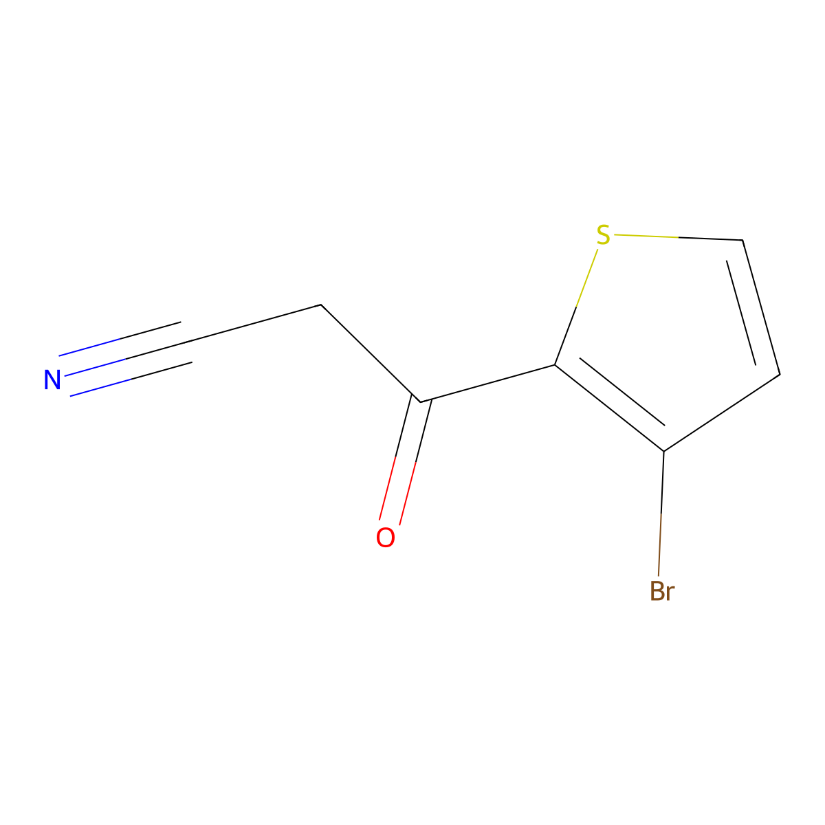 3-(3-Bromothiophen-2-yl)-3-oxopropanenitrile molecular structure, CAS 1339722-54-1