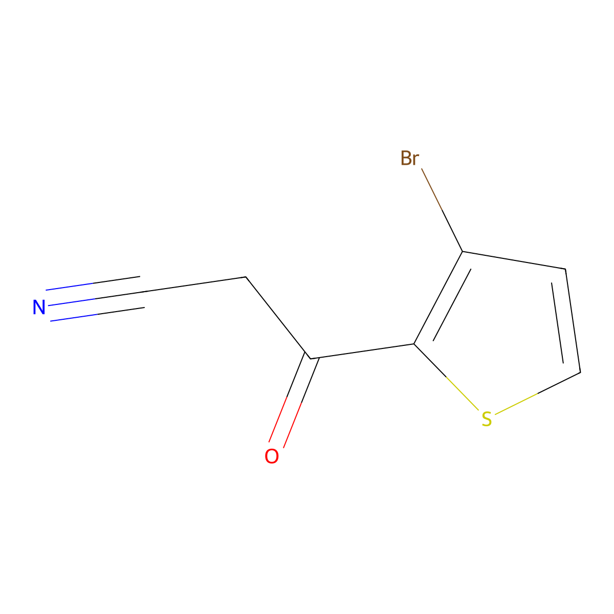 3-(3-Bromothiophen-2-yl)-3-oxopropanenitrile molecular structure, CAS 1339722-54-1
